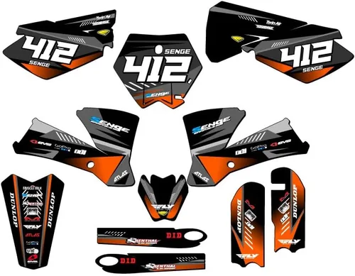 Miniatura 6 de Kit de base gráfica SX 105 SURGE Black Senge 2003-2005 compatible con KTM