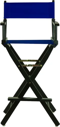 Miniatura 8 de Casual Home - Silla de director de 30 in, marco negro, lona azul rey, altura de barra