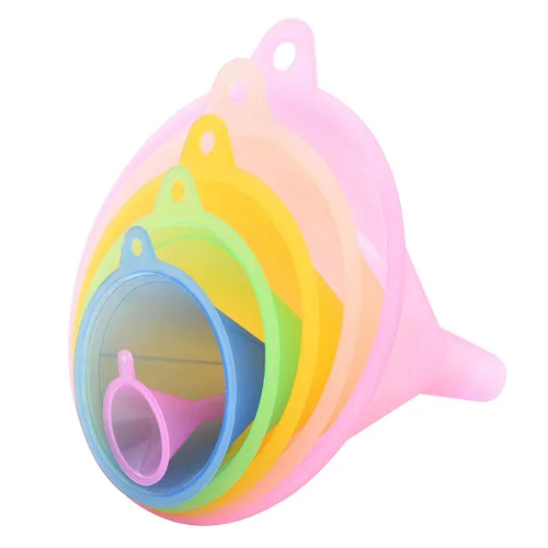 Delove Juego de 6 embudos de plástico multiusos, embudos para botellas de llenado de uso en cocina, juego de embudo pequeño, pequeño, grande, grado
