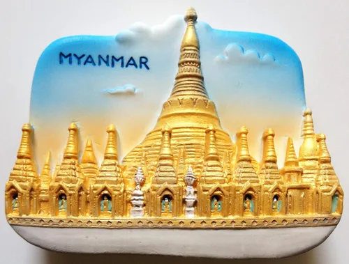 Miniatura 5 de WitnyStore Pequeño imán de 2½ pulgadas del Palacio Hawa Mahal en Jaipur India – Miniatura hecha a mano de resina 3D Asia Monumento turístico