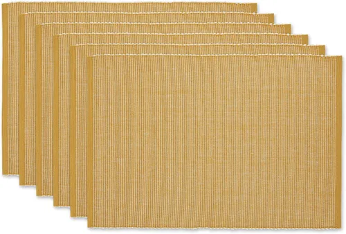 Miniatura 11 de DII Two-Toned Collection - Juego de manteles individuales, color gris, 6 piezas