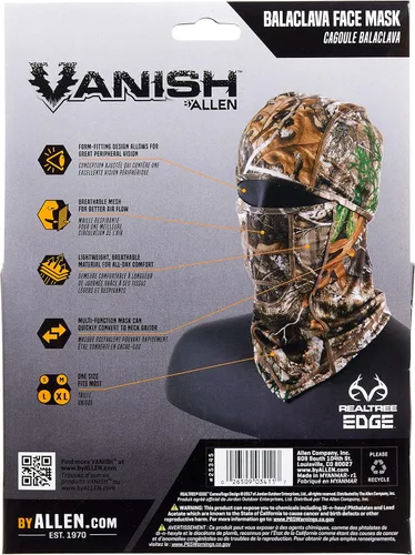 Miniatura 11 de Allen Company Vanish Stretch Fit Camouflage Balaclava, Camo Hunting Face Cover