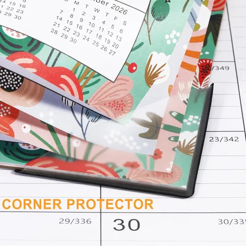 Miniatura 5 de Coboll Calendario de escritorio 2026-2027 para oficina y hogar, papel grueso, julio de 2026 a diciembre de 2027, protectores de esquina, bloques a