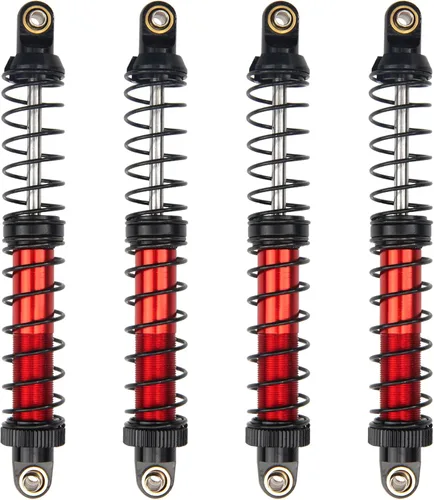 4 amortiguadores de metal Vgoohobby ajustables compatibles con Axial SCX10 Traxxas TRX4 D90 90046 Redcat Gen7 1/10 RC Crawler Car (rojo, 4.331 in)