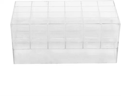 Miniatura 9 de Organizador de lápiz labial con 24 ranuras para cajón, organizador de brillo de labios acrílico transparente, estuche de exhibición de esmalte
