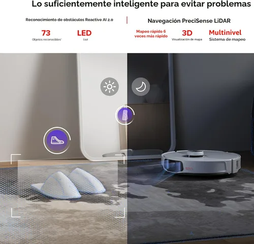 Miniatura 7 de roborock S8 MaxV Ultra con sistema de recarga y drenaje, aspiradora y trapeador robot, verifique el espacio de instalación primero, diseño FlexiArm