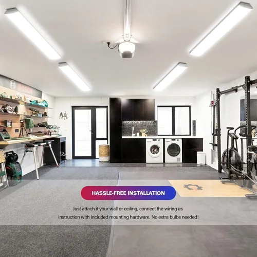 Miniatura 5 de ANTLUX Lámparas envolventes LED de 4 pies, 4800 lúmenes, luz LED de 4000 K, 4 pies, 40 W (100 W equivalente), luces lineales de montaje empotrado