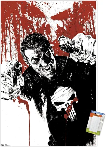 Miniatura 10 de Trends International Marvel Comics - Póster de pared de The Punisher - Pistols, 22.375 x 34 pulgadas, versión premium sin marco
