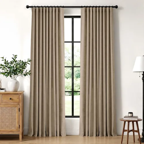 Miniatura 26 de 100% Blackout Shield Cortinas opacas completas para dormitorio de 63 pulgadas de largo, juego de 2 paneles, anillos de clip/bolsillo para barra