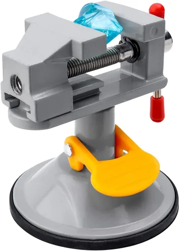 Miniatura 4 de Mesee Mini tornillo de prensa de taladro con ventosa, tornillo de tallado ajustable con rotación de 360 grados, abrazadera de nogal giratoria, banco