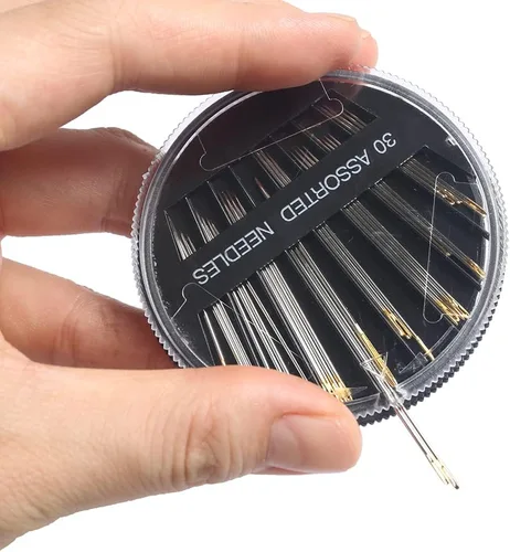 Miniatura 6 de Eketirry Agujas de coser a mano de alta calidad, 30 agujas surtidas para reparación de costura, 6 tamaños diferentes de agujas de coser con 2