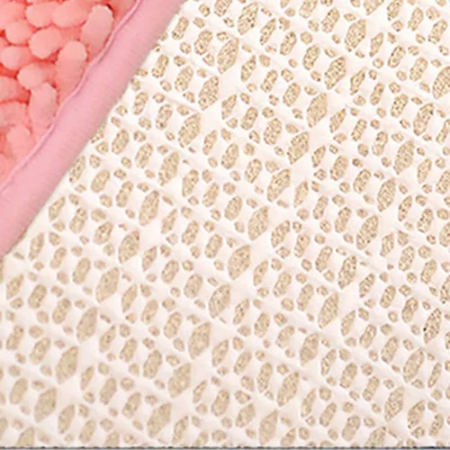 Miniatura 2 de Alfombra de baño de felpilla de felpa color beige, antideslizante, gruesa, lavable, de secado rápido, tapete de ducha lanudo y suave, rectangular