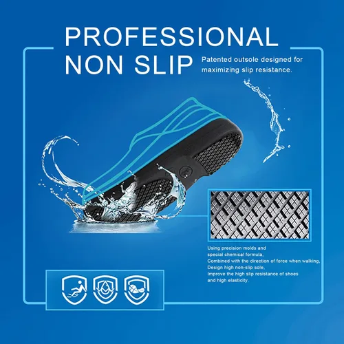Miniatura 3 de LIPROFE Zuecos de trabajo antideslizantes negros para hombre, zapatos profesionales de chef, enfermera y jardinero, impermeables, resistentes al