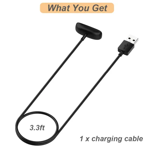 Miniatura 6 de Nisyctk Cargador para Fitbit Inspire 3, cable de carga USB de repuesto para Fitbit Inspire 3 (3.3 pies/3.3 ft) (1)