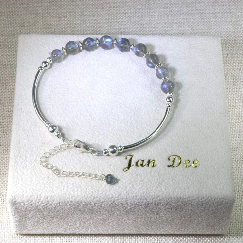 Miniatura 7 de Jan&Dee Manual Original Labradorite Moonstone Crystal Bracelet