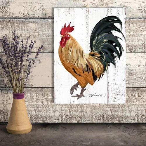 Miniatura 3 de Decoración de Cocina con Gallo - Pintura de Lienzo de Granja, Arte de Pared para Hogar y Cocina