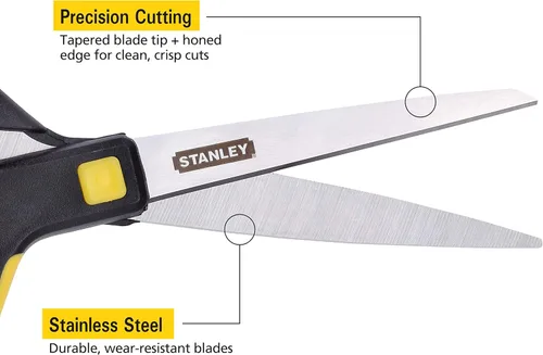 Miniatura 3 de Stanley - Tijeras ergonómicas multiusos de 8 pulgadas, paquete de 2 (SCI8EST-2PK), varios