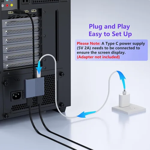 Miniatura 5 de Adaptador DisplayPort a HDMI y DisplayPort, adaptador de monitor dual de 4K a 60Hz, divisor de puerto DP a HDMI/pantalla extendida de 1 en 2