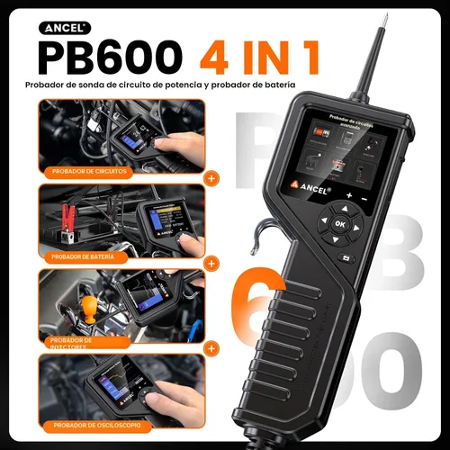 Miniatura 3 de ANCEL Probador de sonda de circuito de potencia PB600 para entusiastas del bricolaje, todo en uno con activación de componentes, circuito