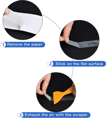 Miniatura 6 de Supkiir Adhesivos antideslizantes para bañera, 24 unidades antideslizantes con raspador para bañera, bañera, ducha, piscina, escaleras, cocina, 15