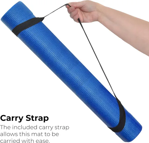 Miniatura 2 de Paquete de 10 tapetes de yoga con correa de transporte, tapete de ejercicio antideslizante de 68 x 24 pulgadas, tapete de gimnasio de 0.157 pulgadas