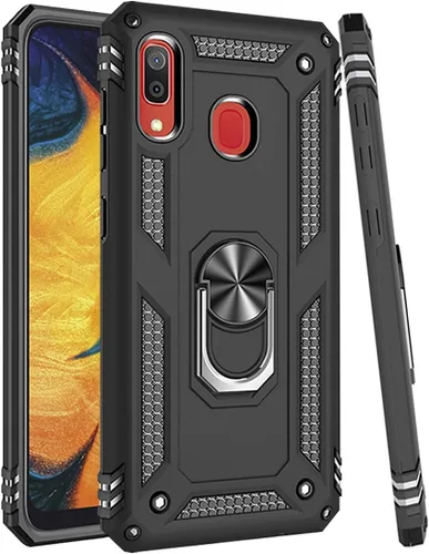 Funda para Samsung Galaxy A20/A30, grado militar, magnético, anillo de coche, soporte de soporte, defensor, funda protectora para Samsung A20, color