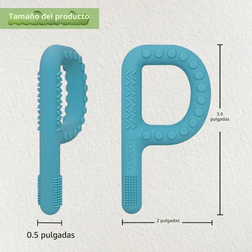 Miniatura 5 de Juguetes sensoriales para niños, bebés y niños pequeños, paquete de 4, juguetes de dentición en forma de P para 3-6, 6-12 meses, estimulación motora