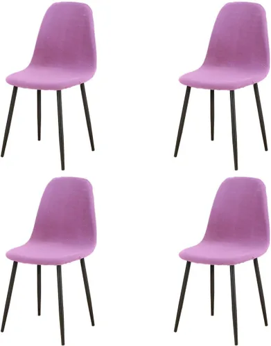 Miniatura 13 de Paquete de 4 fundas de elastano modernas de mediados de siglo, reutilizables, sin brazos, para sillas de comedor, para cocina, hogar, bar, hotel
