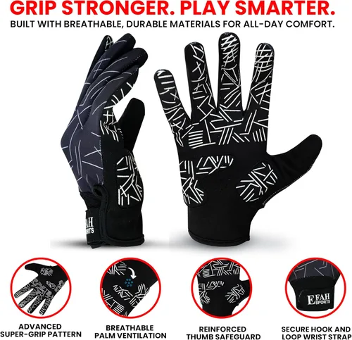 Miniatura 2 de Guantes de bateo de béisbol EFAH SPORTS para jóvenes, adultos, hombres, niños y niños con acolchado, cómodos guantes de bateo de sóftbol con palmas