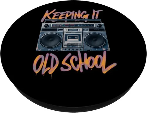 Miniatura 2 de Keeping It Old School Retro Vintage Boombox PopSockets Standard PopGrip