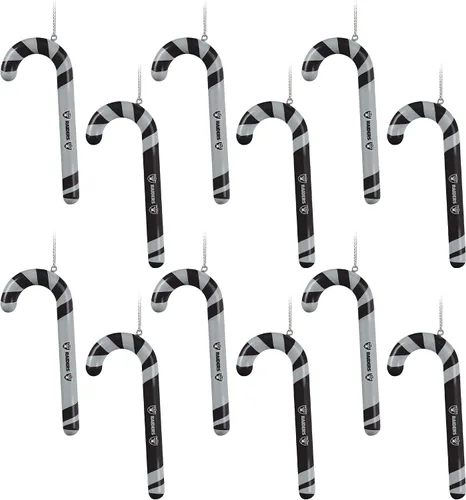 Miniatura 19 de NFL Team Logo 12 Pack Candy Cane Ornament Set