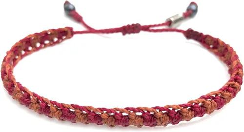 Miniatura 34 de Rumi Sumaq Pulseras de Orgullo y Bandera del País con Atadura de Tirón — Pulseras Macramé Trenzadas a Mano, Nudo de Pescado y Trenzadas Ajustables