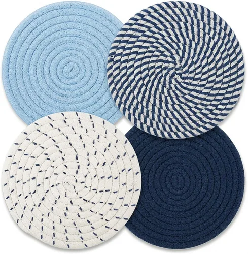Salvamanteles para platos calientes, almohadillas calientes para cocina, salvamanteles de 7 pulgadas para ollas y sartenes calientes, soportes para