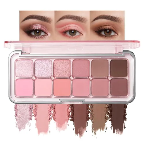 Miniatura 34 de Erinde Paleta de maquillaje de sombra de ojos de 9 colores con purpurina y lavanda brillante y mate, violeta, malva, púrpura oscura, plateado