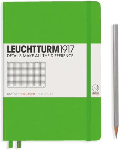 Miniatura 107 de LEUCHTTURM1917 - Cuaderno de tapa dura mediano A5 con 251 páginas numeradas para escritura y diario (verde menta, con puntos)
