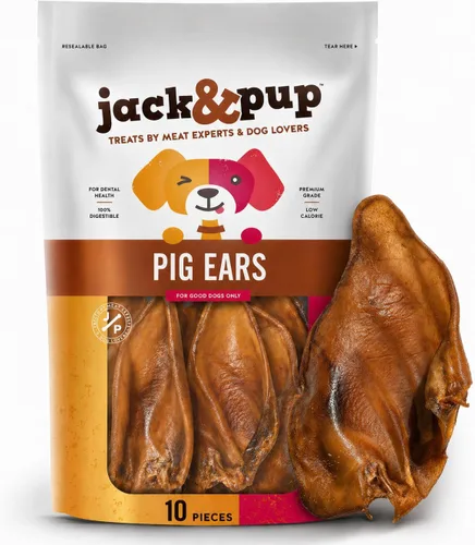 Miniatura 8 de Jack & Pup Astillas de orejas de cerdo (1 libra) – Masticables naturales de primera calidad para perros, orejas de cerdo, golosinas saludables