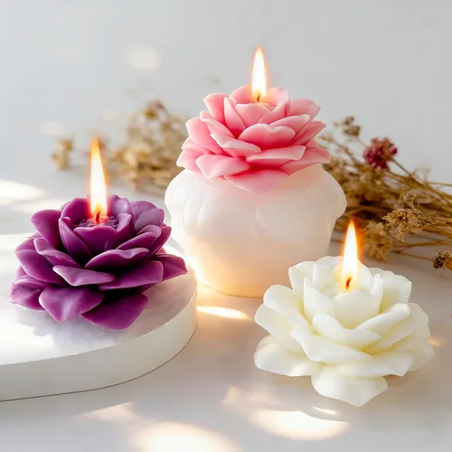 Miniatura 9 de Paquete de 5 velas cilíndricas de resina de bola de burbujas ligeras y molde de resina, moldes de silicona de fundición de resina para decoración
