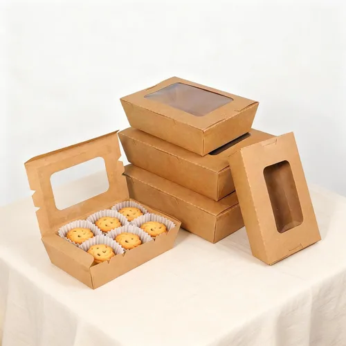 Miniatura 7 de SEUNMUK 30 cajas de comida marrón kraft de 40 onzas, contenedores desechables de papel kraft para llevar, recipientes de comida para llevar