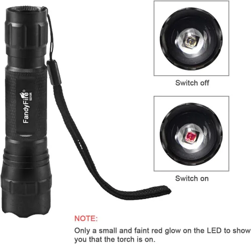 Miniatura 3 de 940nm IR linterna iluminador luz infrarroja visión nocturna foco ajustable LED linterna antorcha para caza (no incluye batería)