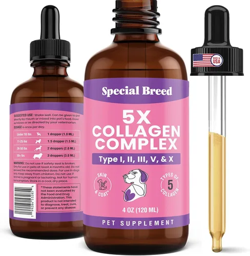 Miniatura 6 de Colágeno Premium para Perros - Soporte Líquido para Articulaciones, Piel, Pelaje, Hueso, Sistema Inmunológico y CADERAS - Suplemento de Colágeno