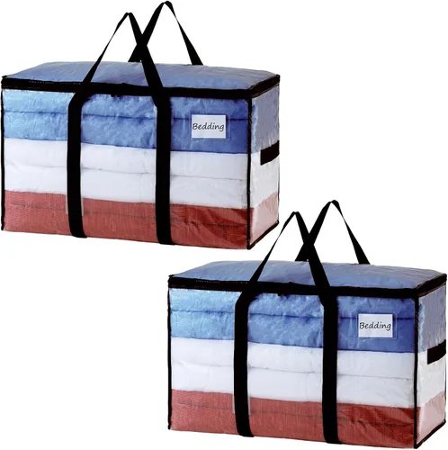 Miniatura 10 de TAILI - Bolsas de mudanza extra grandes, paquete de 10 bolsas negras resistentes para almacenamiento con ventana visible, asas envolventes