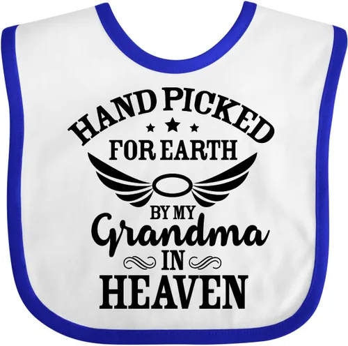 Miniatura 3 de inktastic Handpicked for Earth By My Grandma in Heaven Angel Wings Baby Bib
