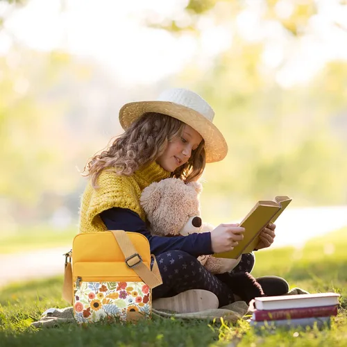 Miniatura 6 de Leaper - Juego de estuche y cartera bandolera de lona para niñas y mujeres
