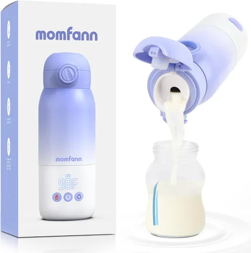 Miniatura 9 de Calentador de biberones portátil para viajes, modos duales de calentamiento para leche materna y agua, calentador de biberones de leche portátil