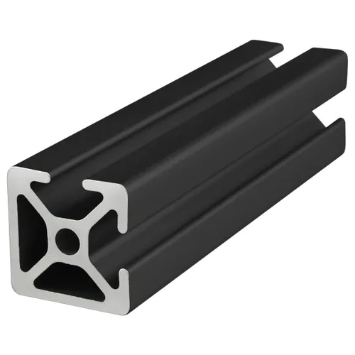 8020, 25-2502, Serie 25 Aluminio 0.984 in x 0.984 in 25x25 Bi-Slot Extrusión de aluminio de doble canal T Rail ranurado 80/20 Perfil liso (anodizado