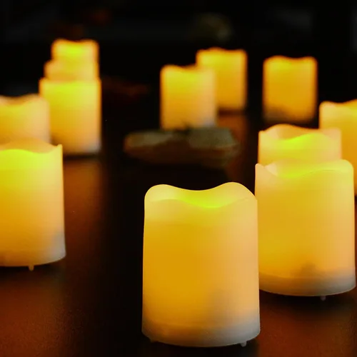 Miniatura 7 de CANDLE CHOICE Velas votivas sin llama que funcionan con pilas con temporizador, pequeñas luces LED con temporizador de ciclo diario automático