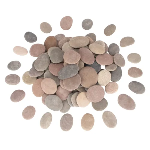 Miniatura 5 de [Aproximadamente 94 piezas – 100 piezas] (18 libras) Rocas para manualidades, Rocas para pintar, Rocas de río de 2.1"-3.5", Rocas planas, Rocas DIY
