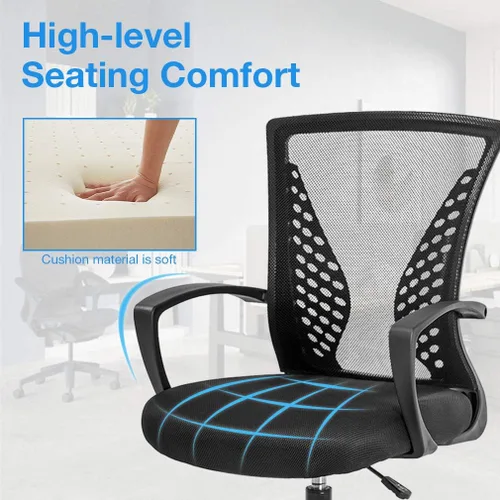 Miniatura 4 de Silla de dibujo alta de oficina, silla de escritorio de pie, altura ajustable con brazos, reposapiés, soporte para espalda, silla de escritorio