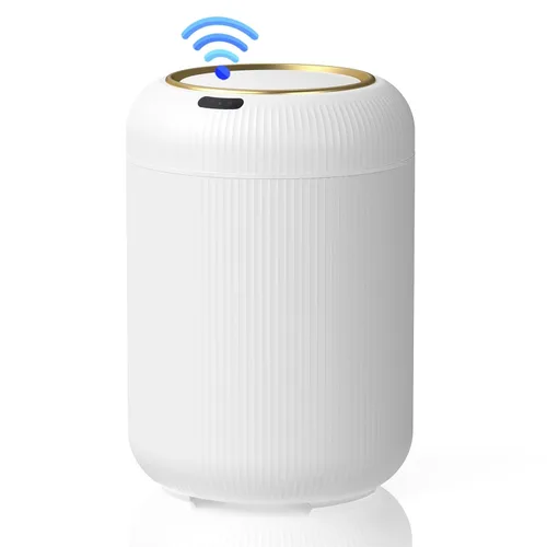 Procade Cubo de basura con sensor de movimiento con tapa, cubo de basura eléctrico de baño de 3 galones, papelera blanca pequeña sin contacto, mini