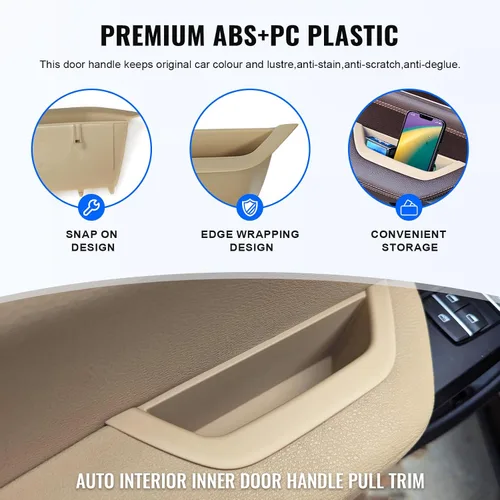 Miniatura 3 de para BMW X3 X4 Funda de Reposabrazos de Puerta, Moldura de Tirador de Manija de Puerta Interior del Automóvil, Moldura del Contenedor del Lado